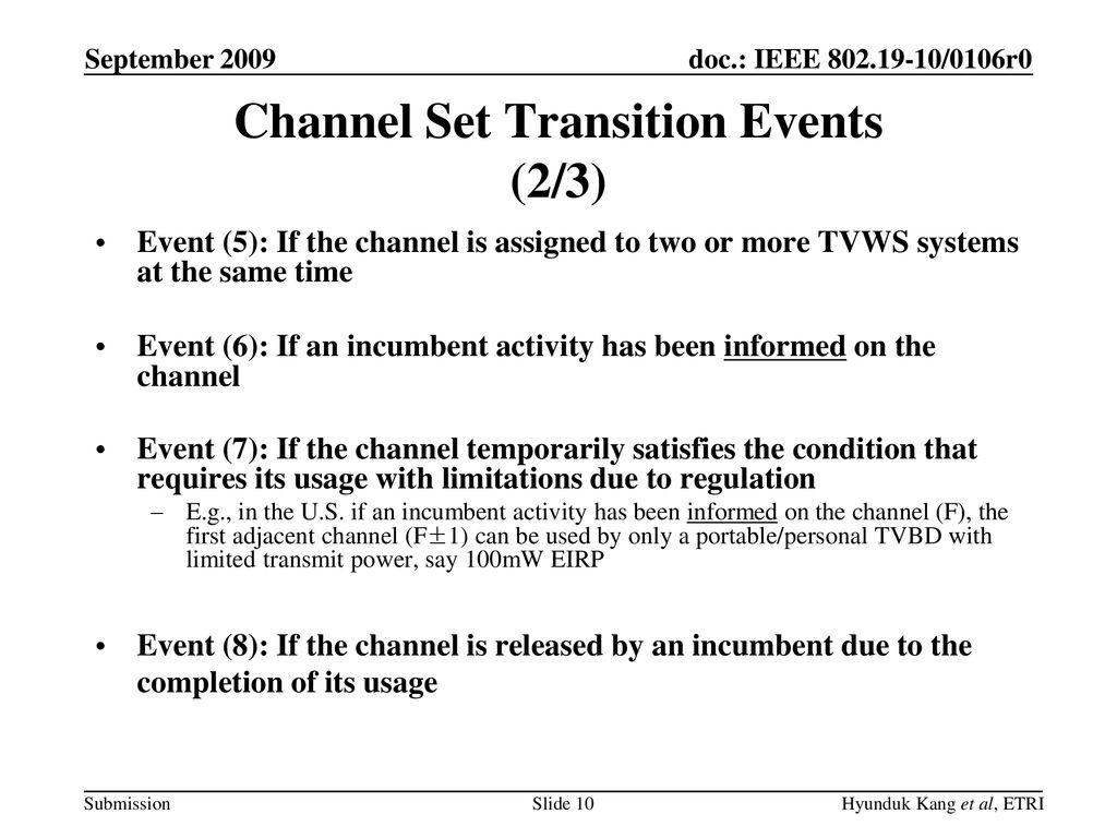 Channel Set Transition Events (2/3)