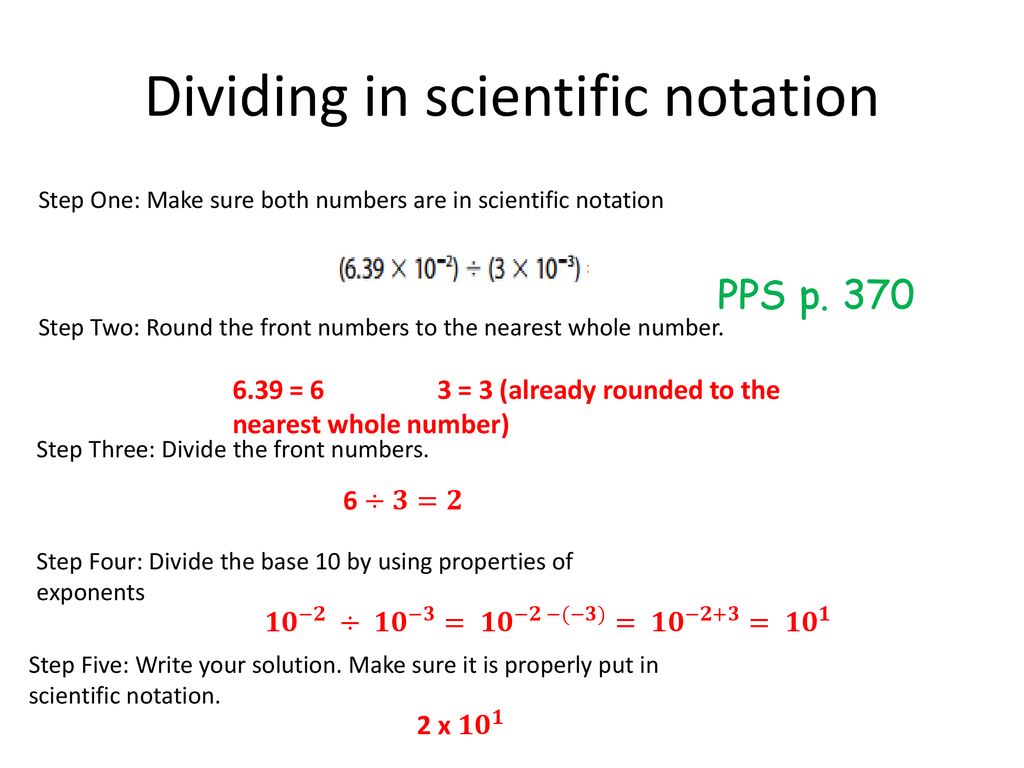 Multiplying in scientific notation - ppt download