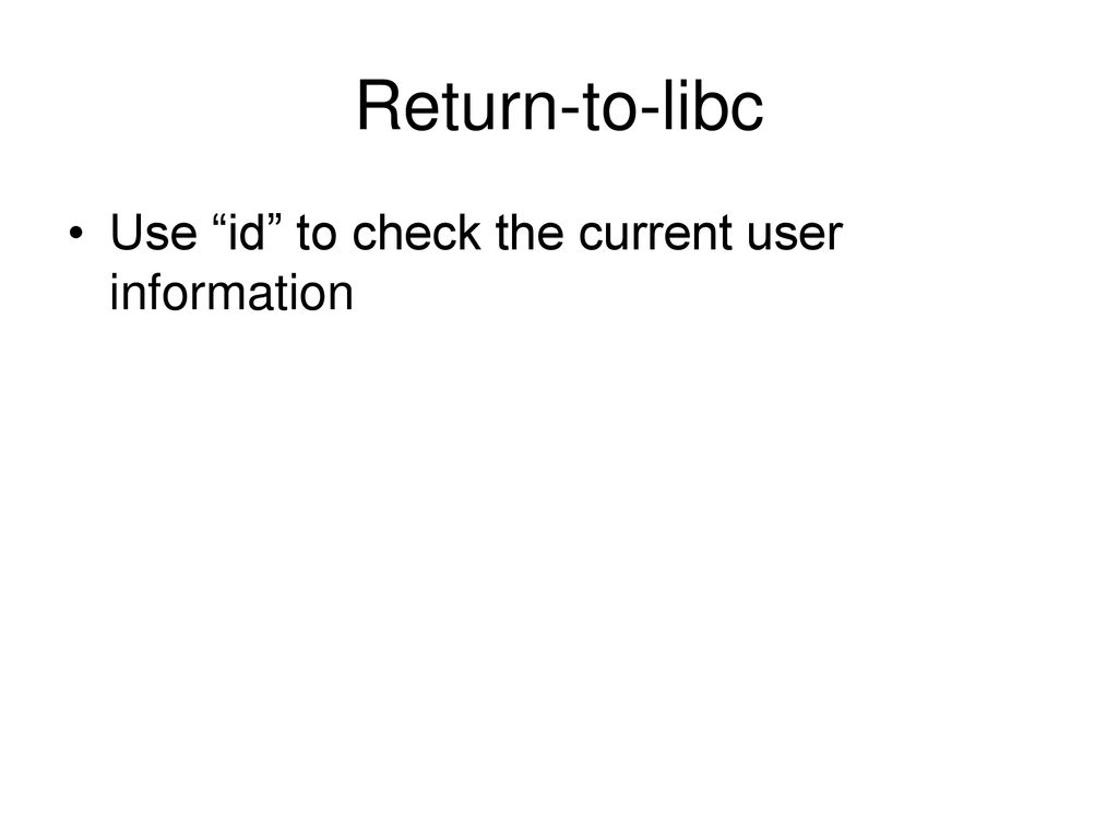 Return-to-libc Lab Zutao Zhu 09/25/ ppt download