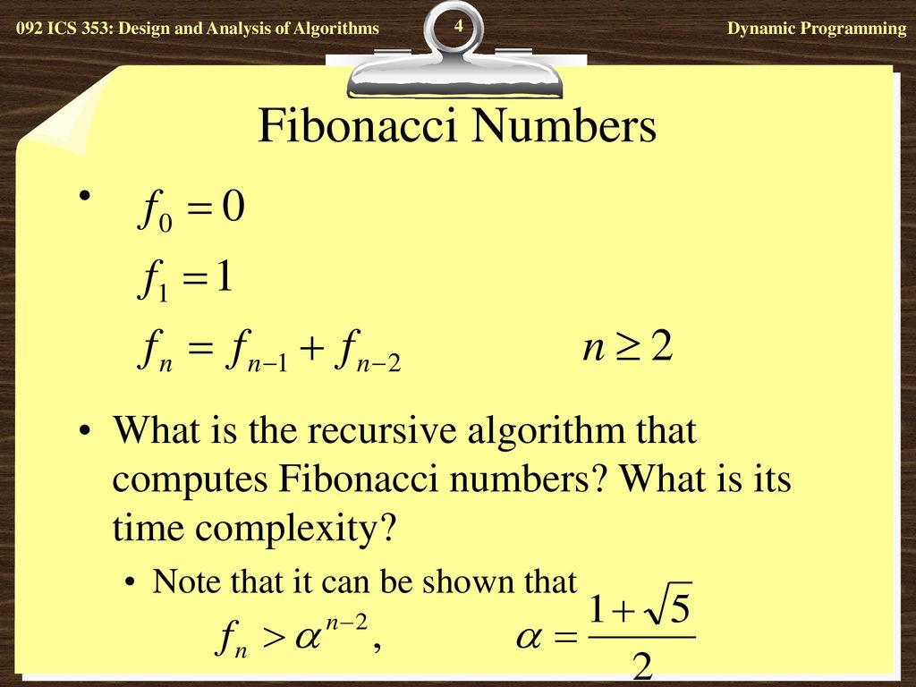 ICS 353: Design and Analysis of Algorithms - ppt download