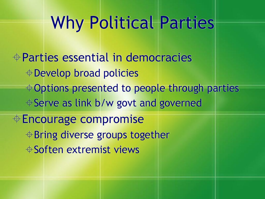 Political parties and what they do ppt download