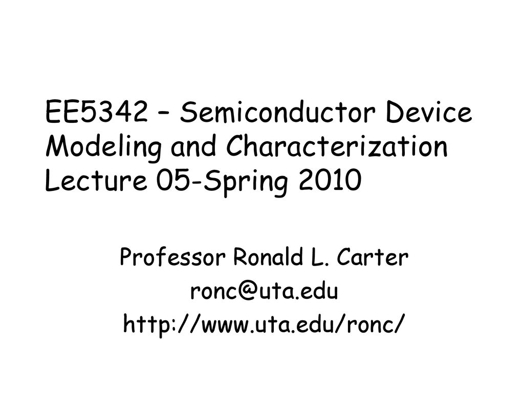 Professor Ronald L. Carter - Ppt Download