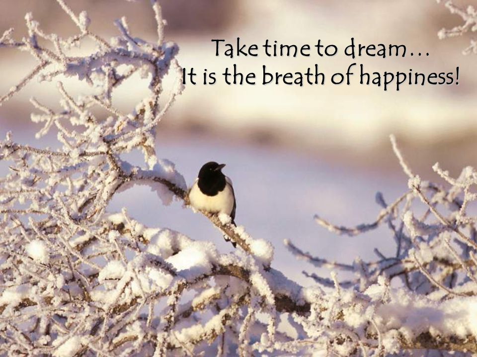 It is the breath of happiness!