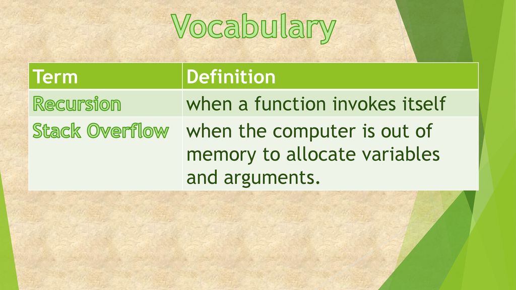 Recursion. - ppt download
