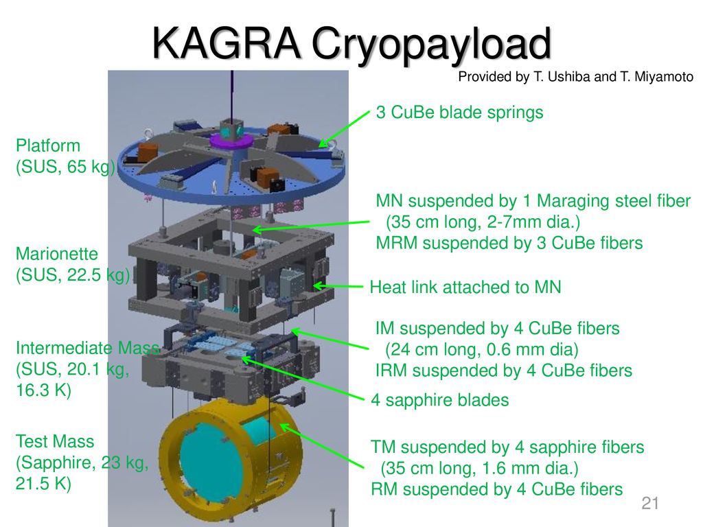 KAGRA Cryopayload 3 CuBe blade springs Platform (SUS, 65 kg)