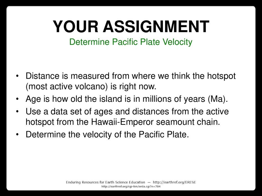 Determine Pacific Plate Velocity