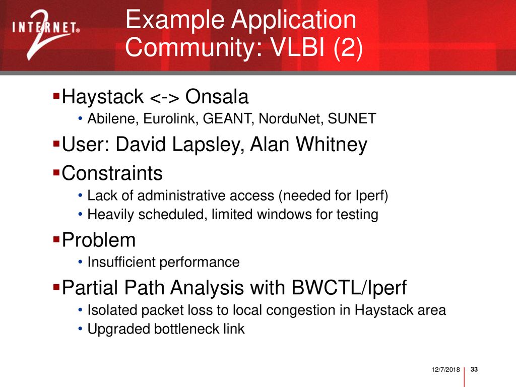 Example Application Community: VLBI (2)
