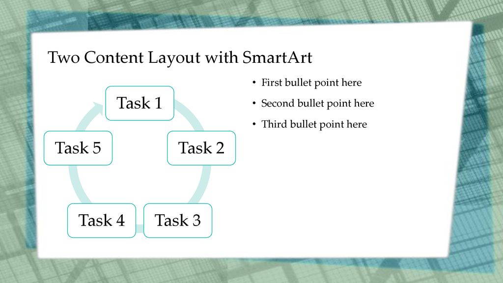 Two Content Layout with SmartArt