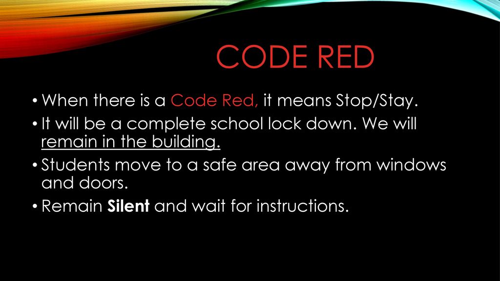 Code Red, Blue, Yellow, and Green - ppt download