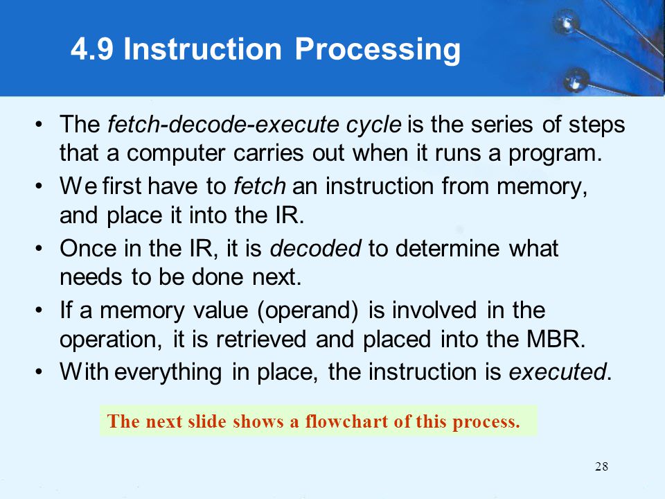 4.9 Instruction Processing