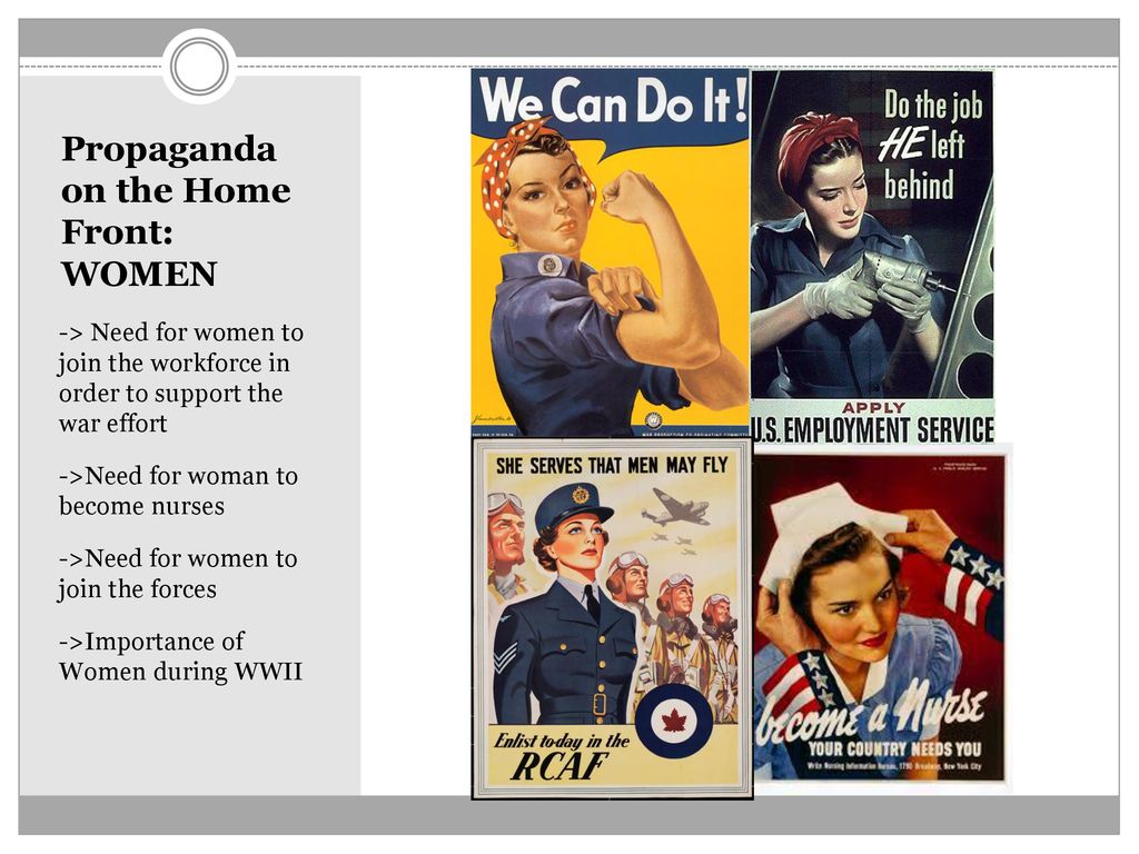 Propaganda on the Home Front: WOMEN