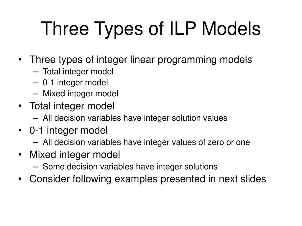 Integer linear programming ppt download
