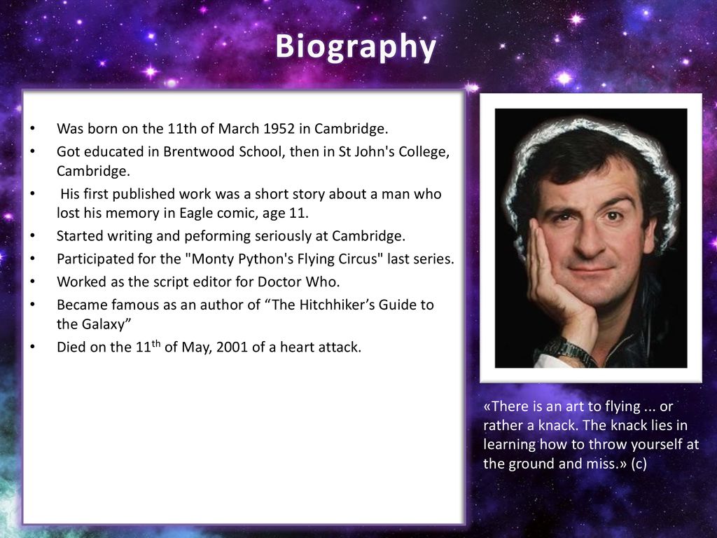 Douglas Adams Biography and Literary activities - ppt download