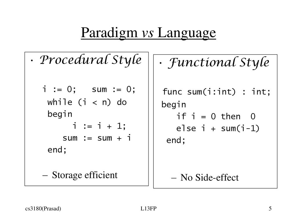 Procedural vs Functional Style - ppt download