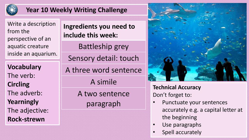 Year 7 weekly writing challenge ppt download