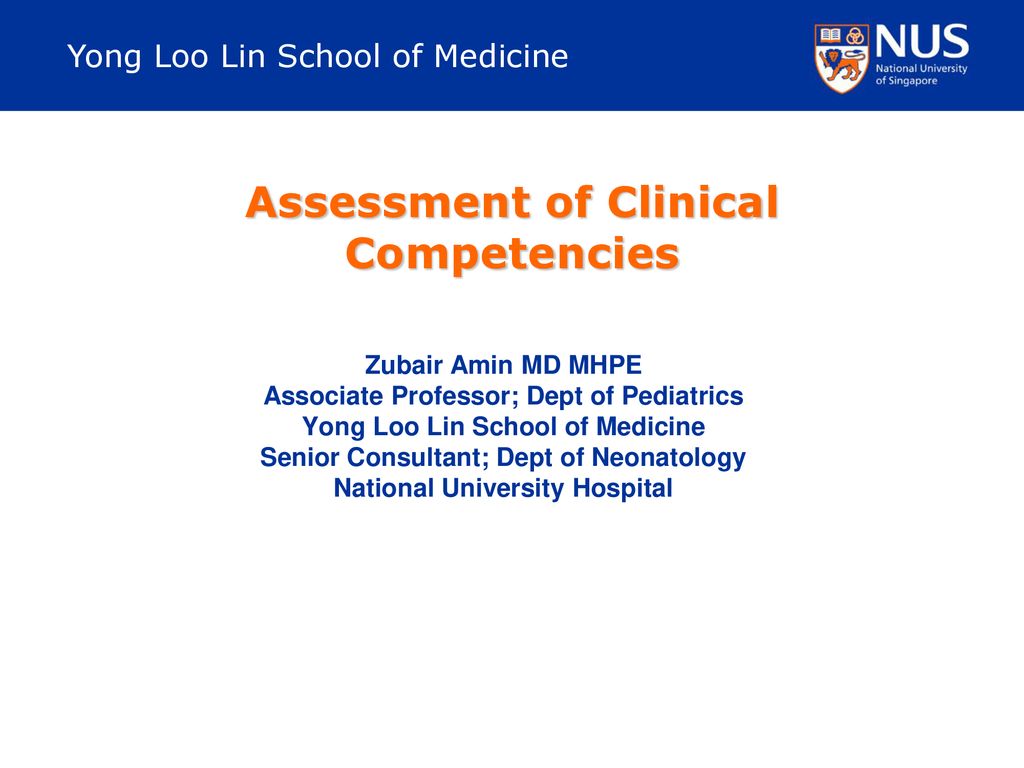 Assessment of Clinical Competencies - ppt download