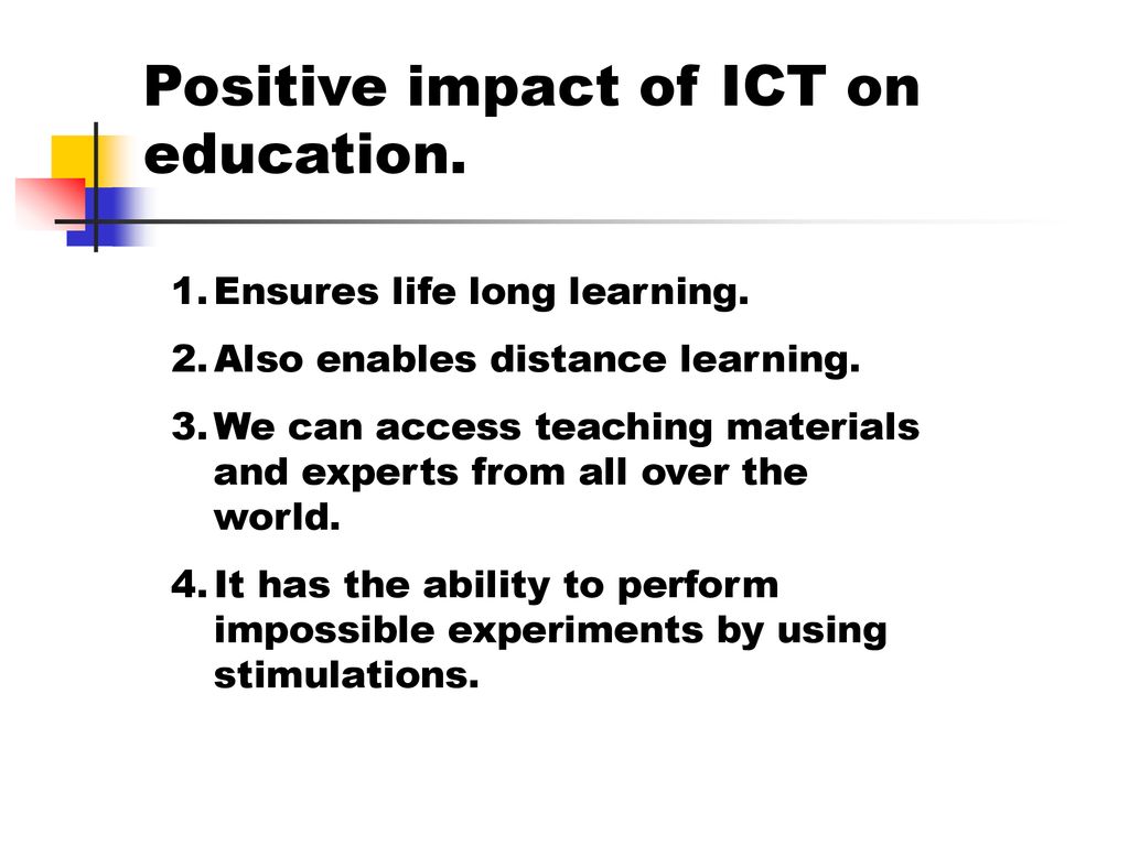 what is the impact of ict in education
