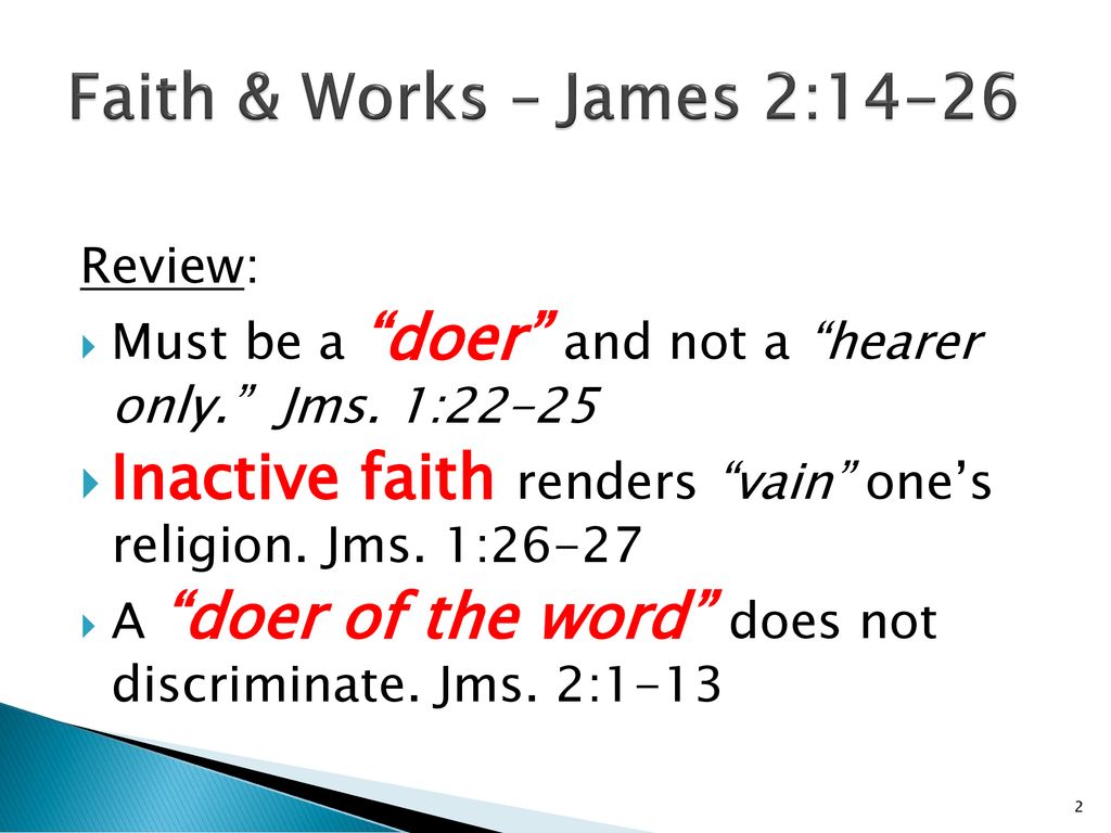 Faith And Works James 2 Ppt Download