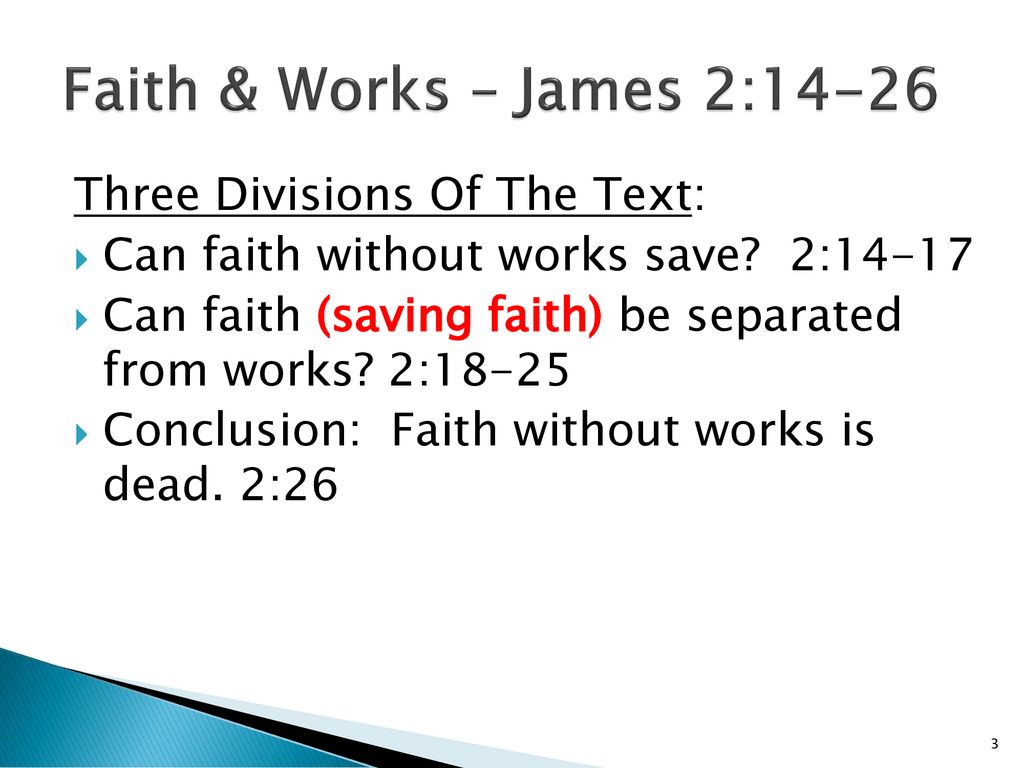 Faith And Works James 2 Ppt Download