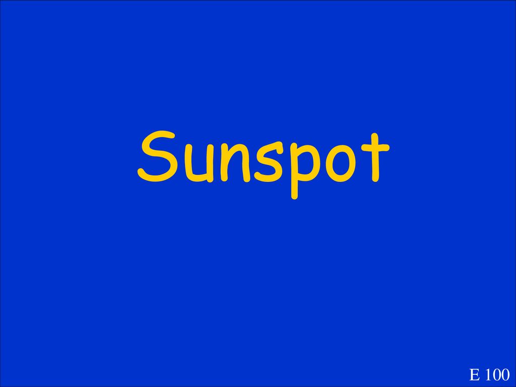 Sunspot E 100