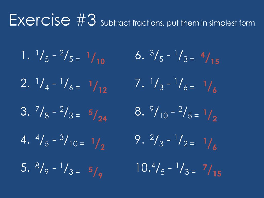 Adding And Subtracting Fractions Ppt Download
