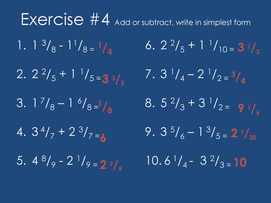 Adding And Subtracting Fractions Ppt Download