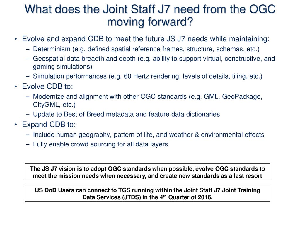 What does the joint staff j7 need from the ogc moving forward ppt