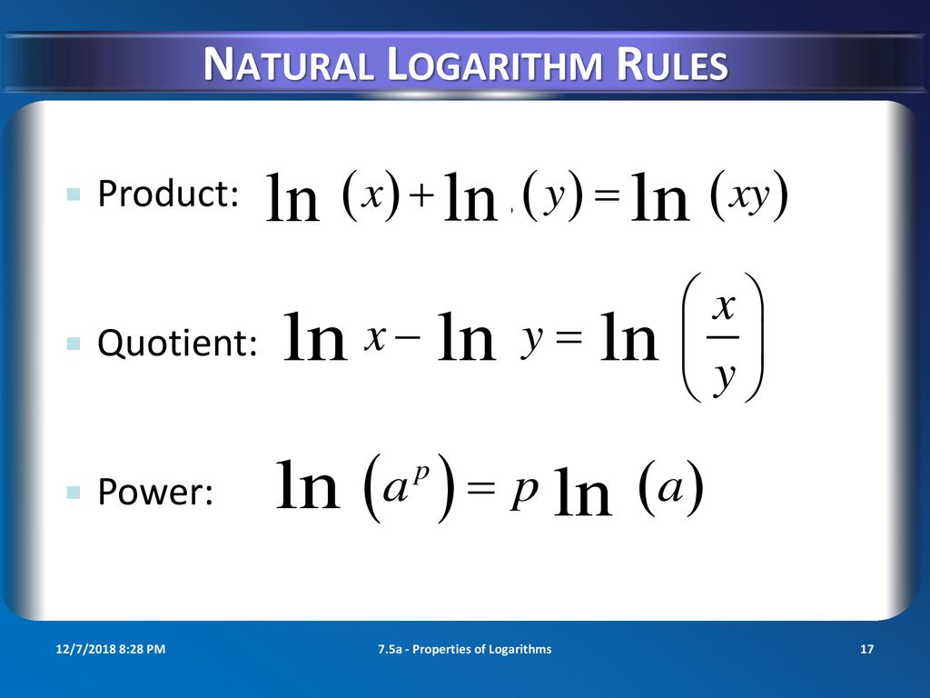 Logarithm Rules