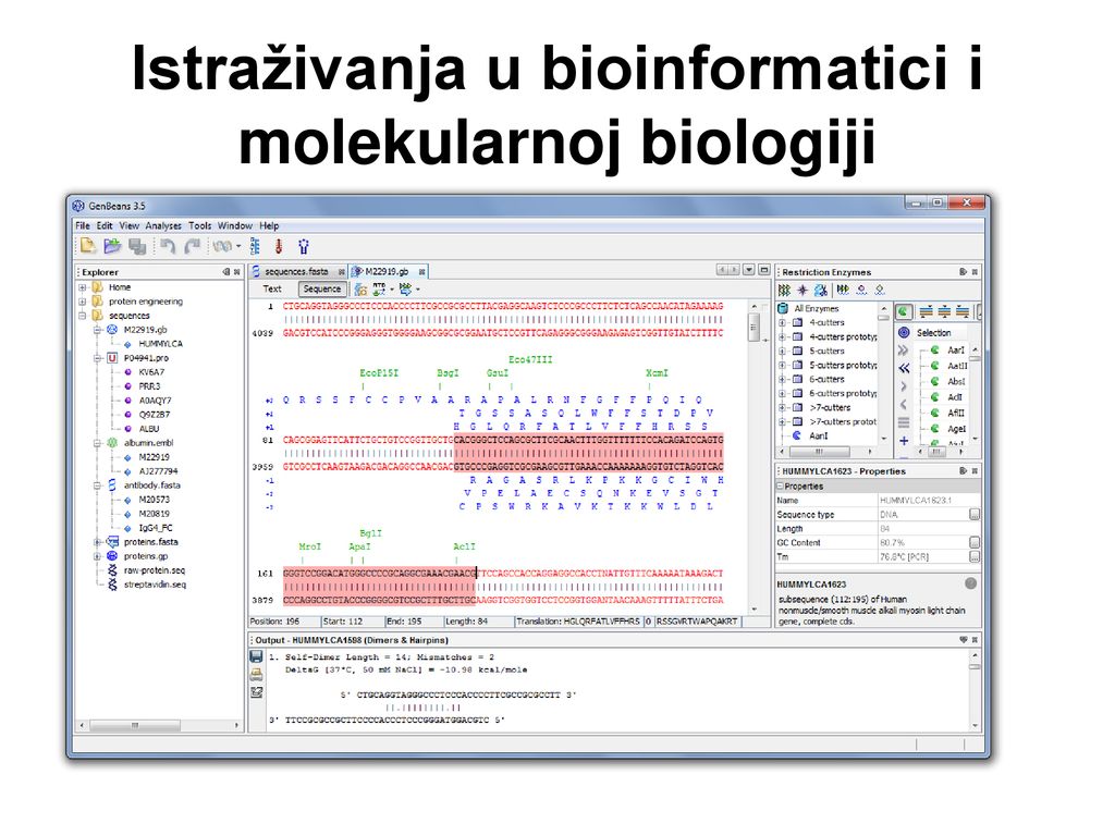 Istraživanja u bioinformatici i molekularnoj biologiji