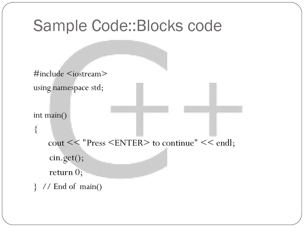 Code::Block vs Visual C++ - ppt download