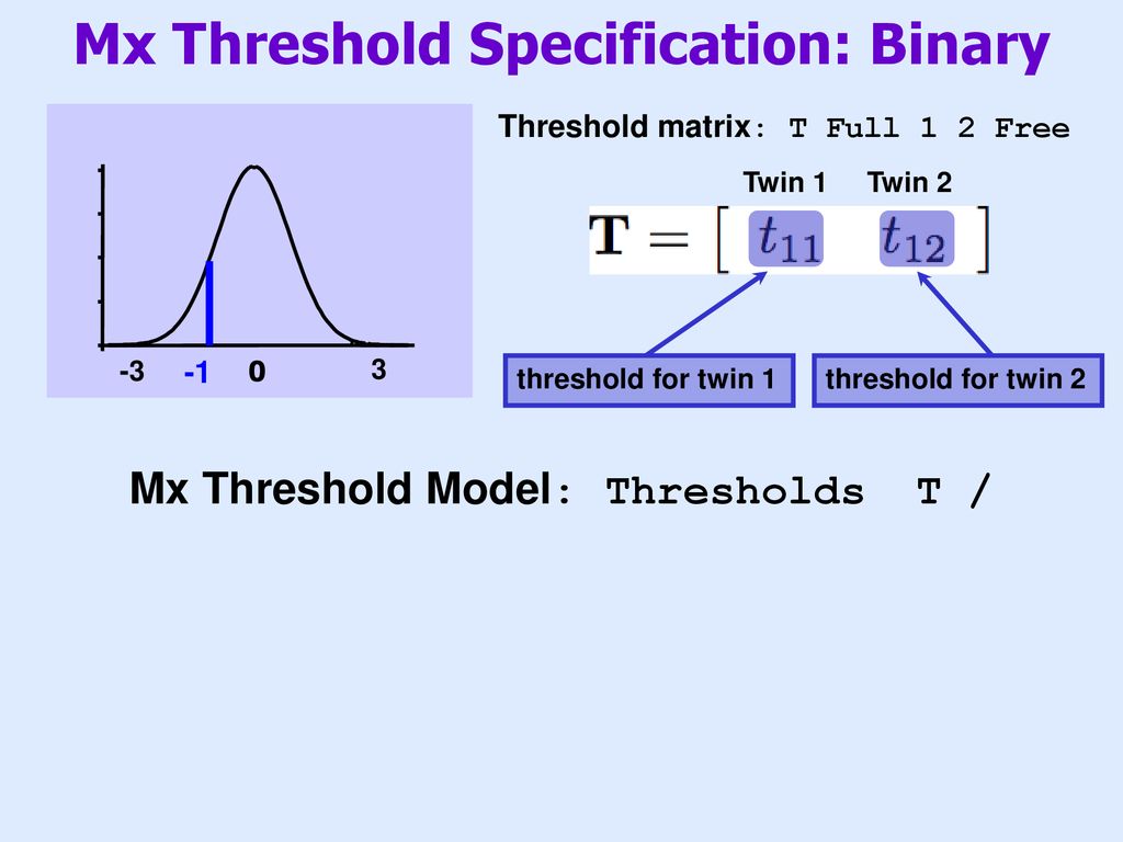 Mx Threshold Specification: Binary