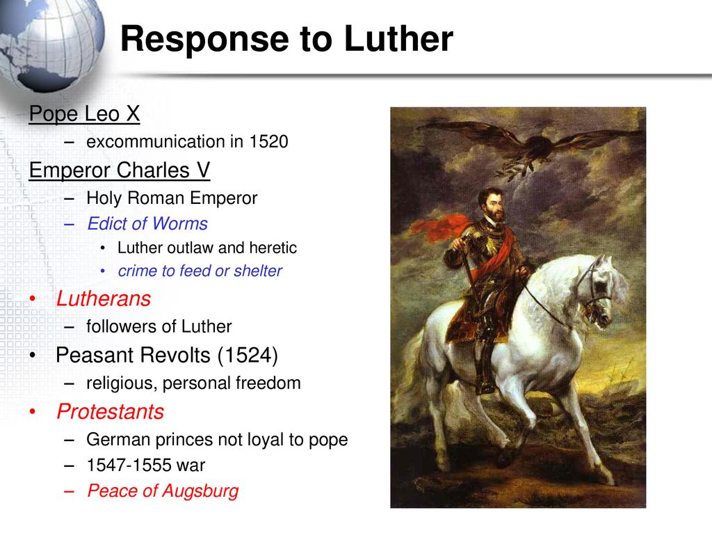 Response to Luther Pope Leo X Emperor Charles V Lutherans