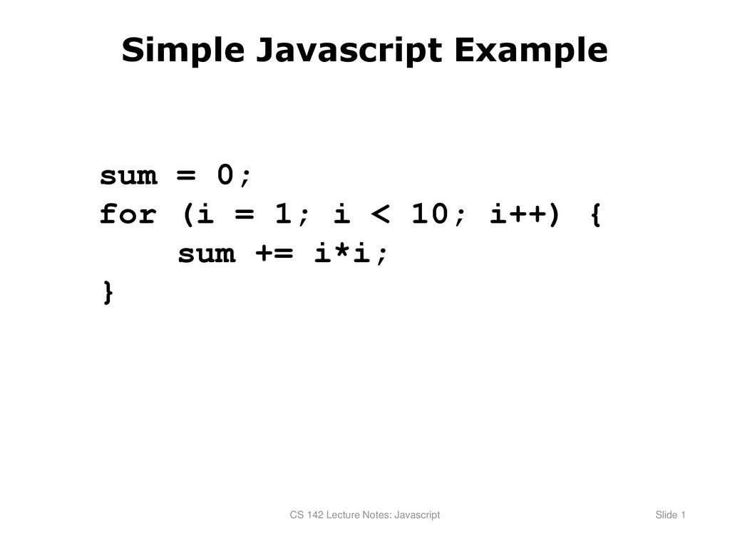 Simple Javascript Example - ppt download
