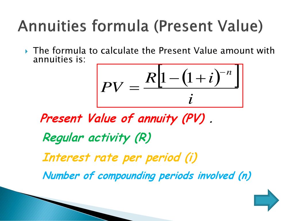 Financial applications annuities present value ppt download