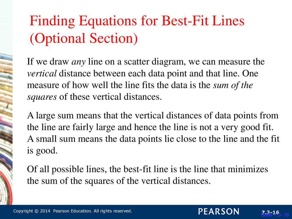 Finding Equations for Best-Fit Lines (Optional Section)