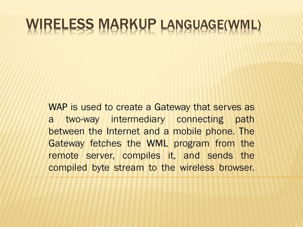 M-Commerce Wireless Markup Language (WML) By Prof T.R. Vaidyanathan ...