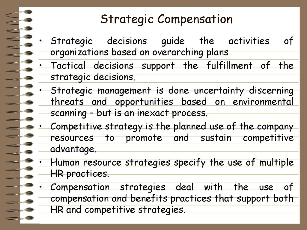 Introduction: Strategic Compensation Management - ppt download