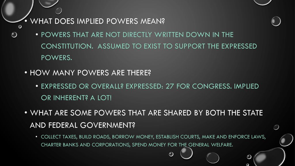 What does implied powers mean