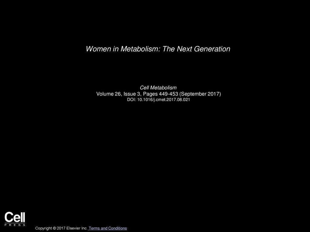 Women In Metabolism The Next Generation Ppt Download Images, Photos, Reviews
