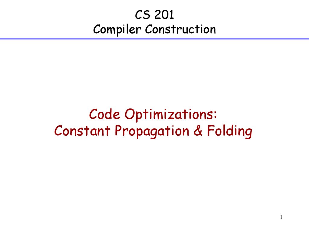 Cs 201 compiler construction ppt download
