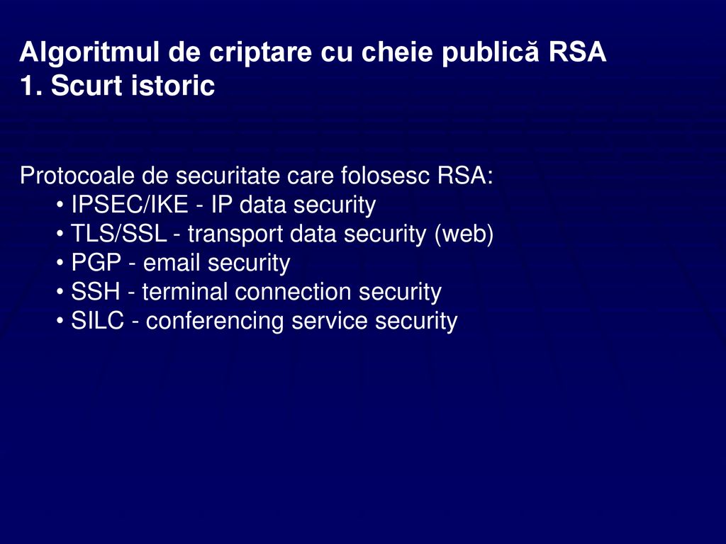 Algoritmul de criptare cu cheie publică RSA (Rivest-Shamir-Adleman) - ppt  download