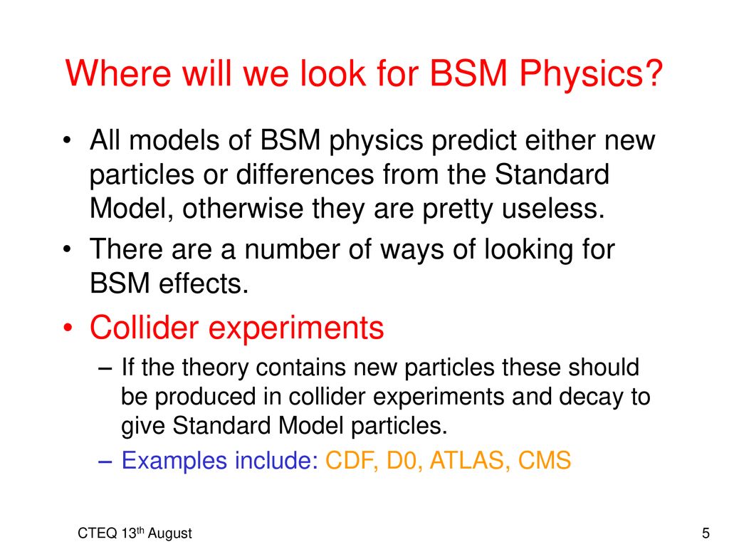 Beyond the standard model physics ppt download