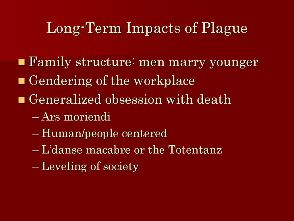 Long-Term Impacts of Plague
