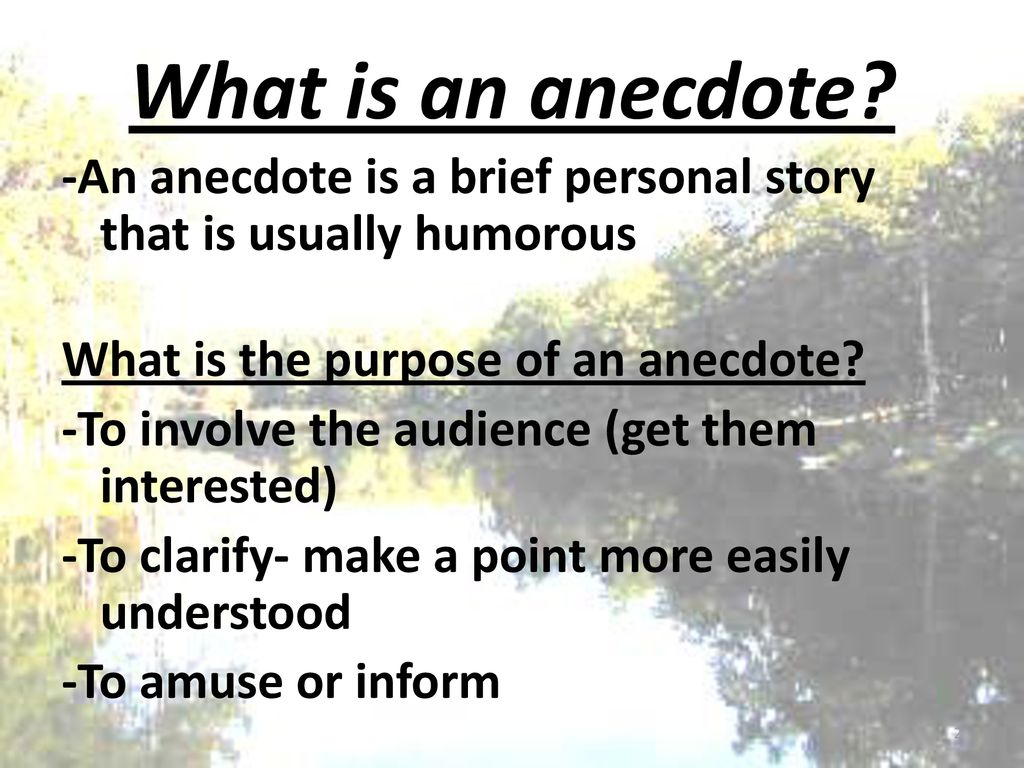 what is an anecdote