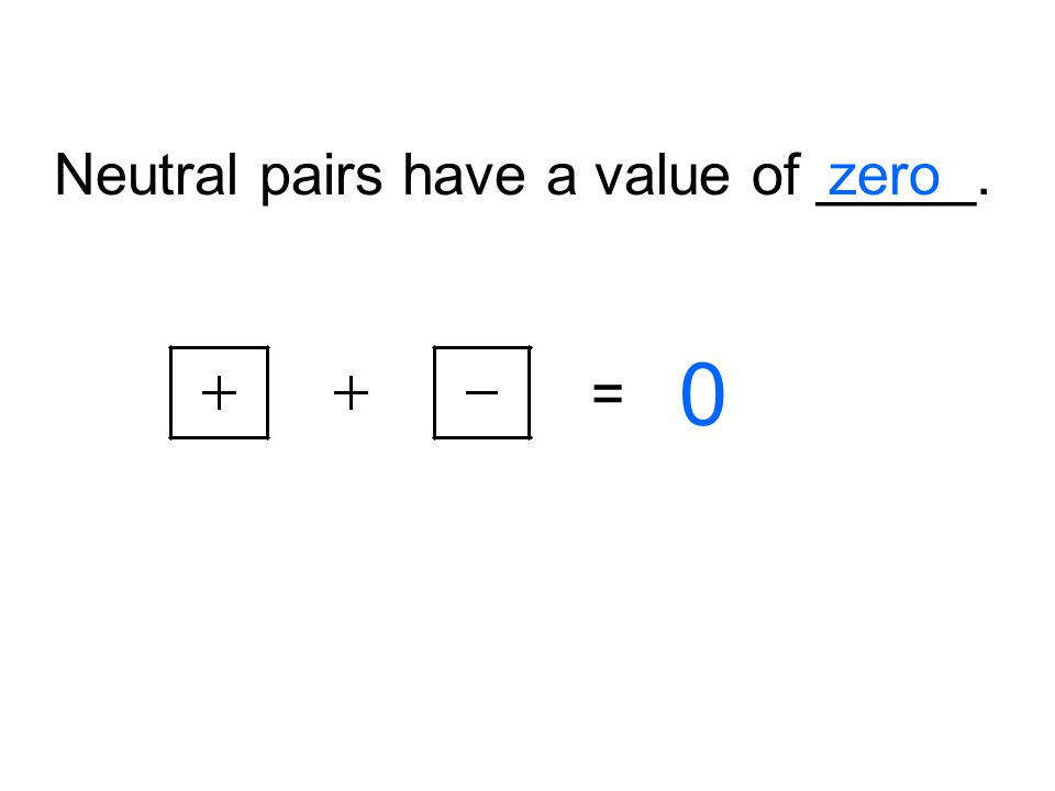 Neutral pairs have a value of _____.