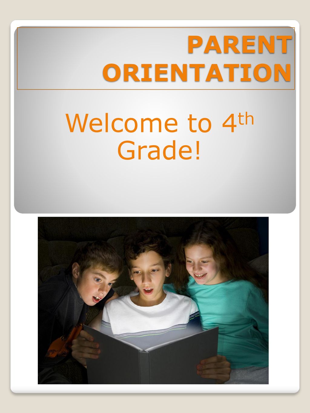 PARENT ORIENTATION Welcome to 4th Grade!. - ppt download