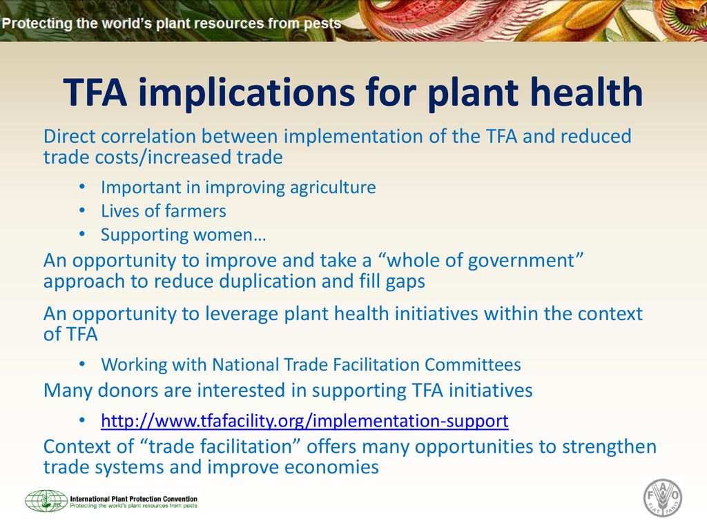 TFA implications for plant health