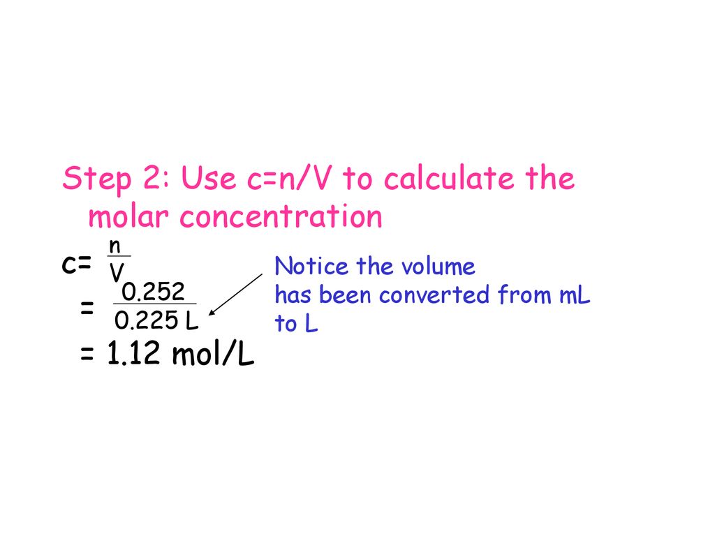 Molar Concentrations Ppt Download