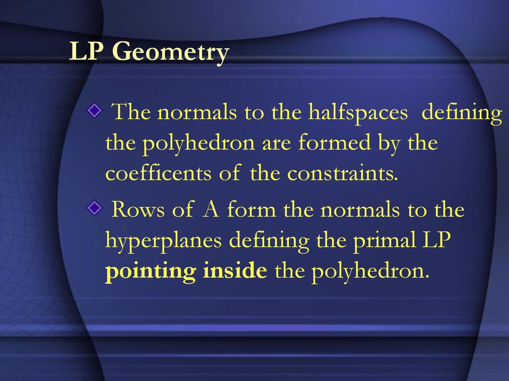 Linear Programming Piyush Kumar Welcome to COT ppt download