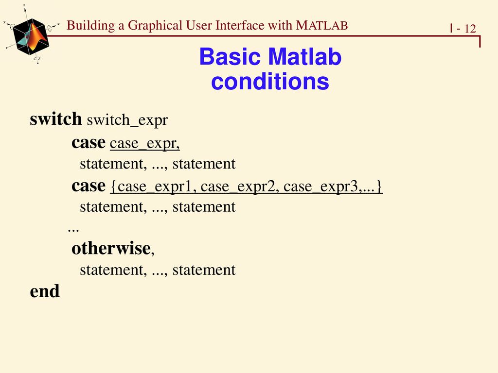 Basic Matlab Matrix definition a=[1,2 ; 3,4] => a= - ppt download